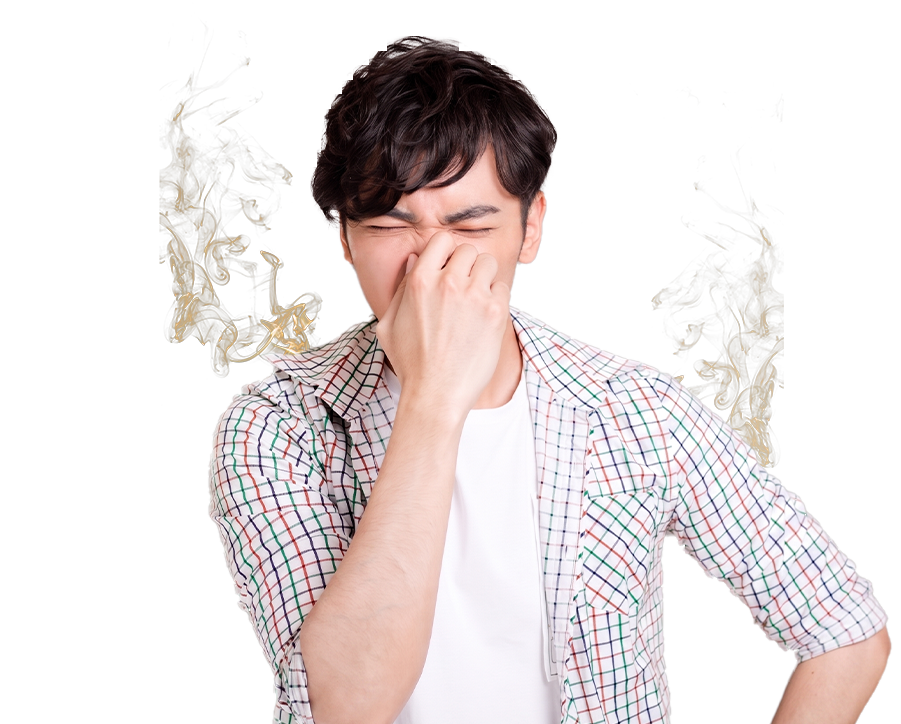 변한의원 생선냄새증후군 때문에 몸 냄새 맡는 사람 이미지