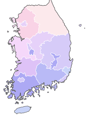 한반도 지도