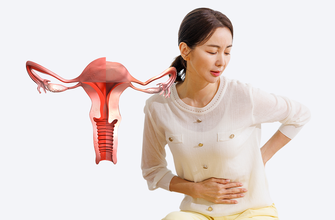 변한의원 여성 일러스트